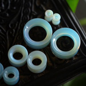 Tunnel Opalite Double Flared Plugs, Pair - 70 Knots
