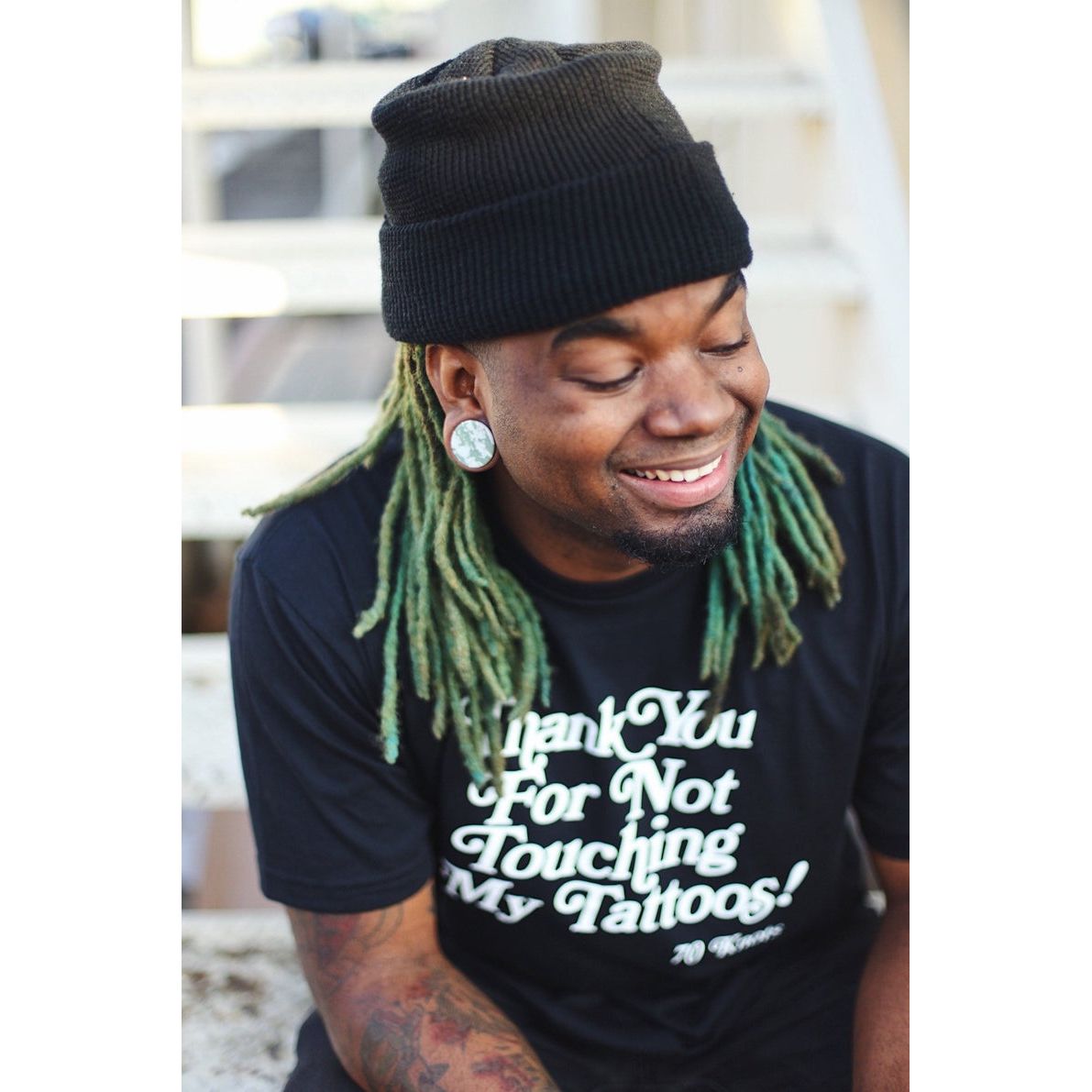 STOP TOUCHING MY TATTOOS - 70 Knots Adult Shirt S, M, L, XL 60/40 Blend Retro - 70 Knots