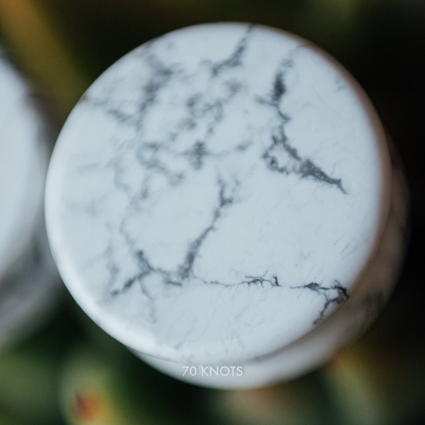 Natural White Howlite Plugs, Double Flared Pair, Organic Plugs - 70 Knots