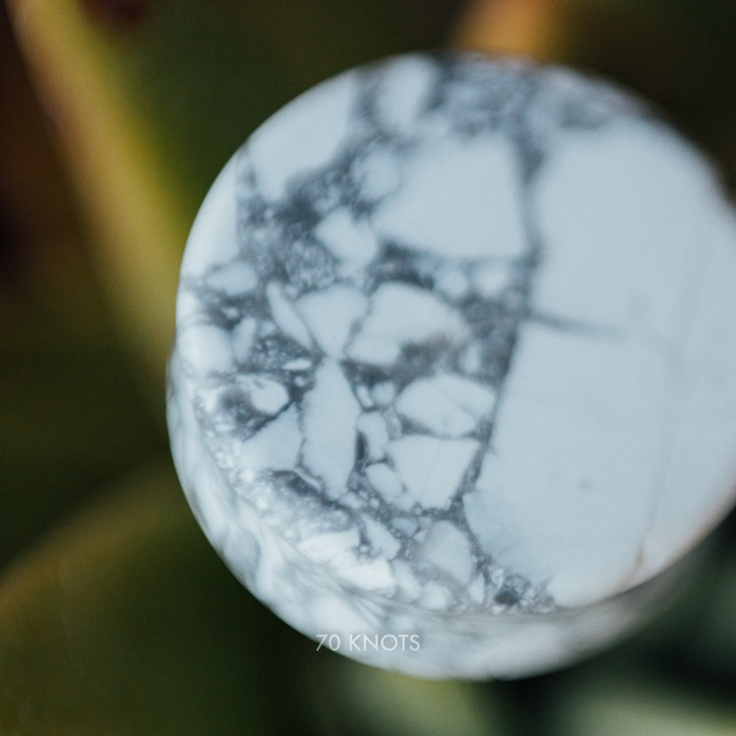 Natural White Howlite Plugs, Double Flared Pair, Organic Plugs - 70 Knots