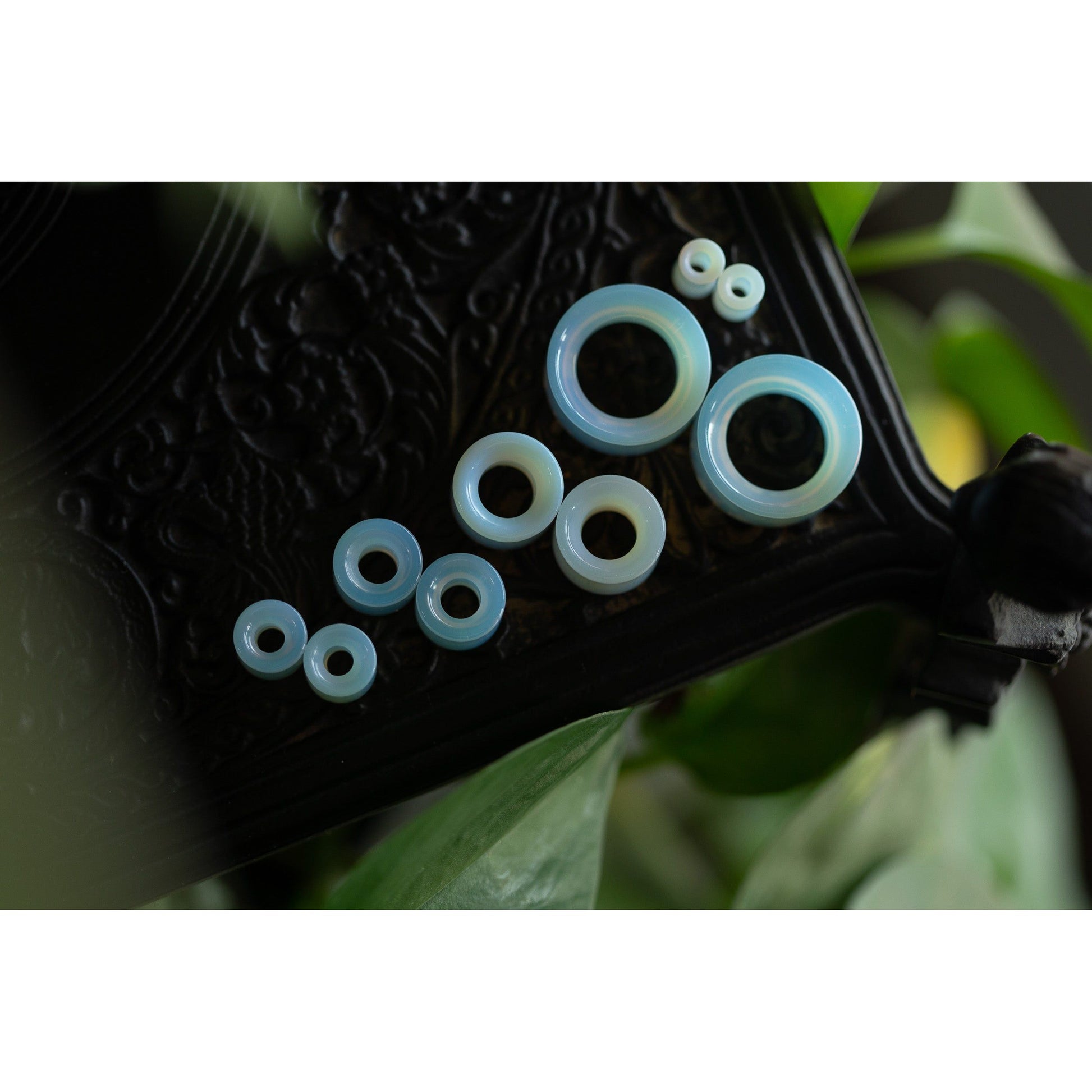 Tunnel Opalite Double Flared Plugs, Pair - 70 Knots