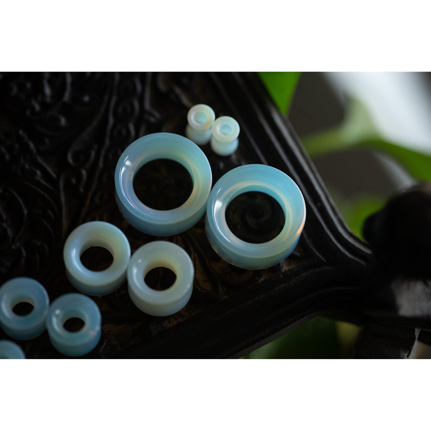 Tunnel Opalite Double Flared Plugs, Pair - 70 Knots