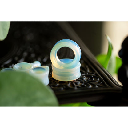 Tunnel Opalite Double Flared Plugs, Pair - 70 Knots