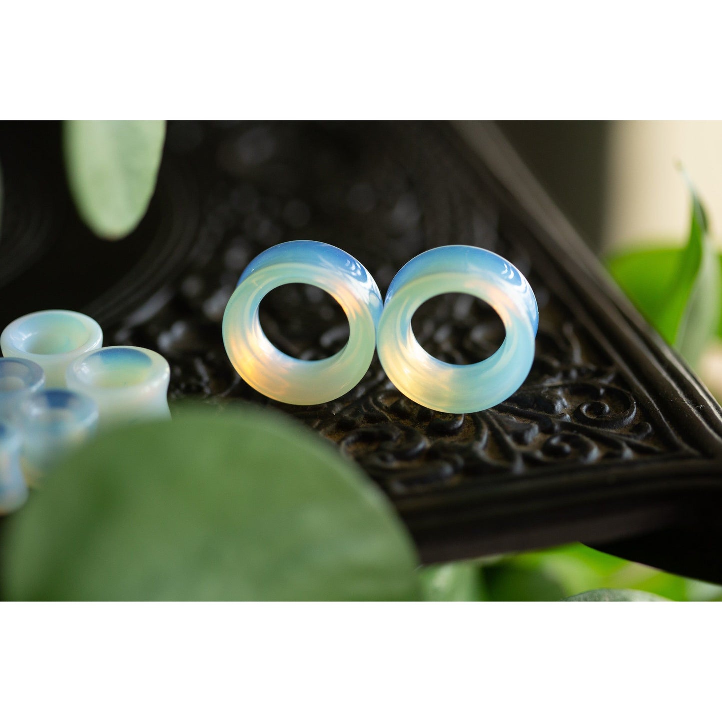 Tunnel Opalite Double Flared Plugs, Pair - 70 Knots