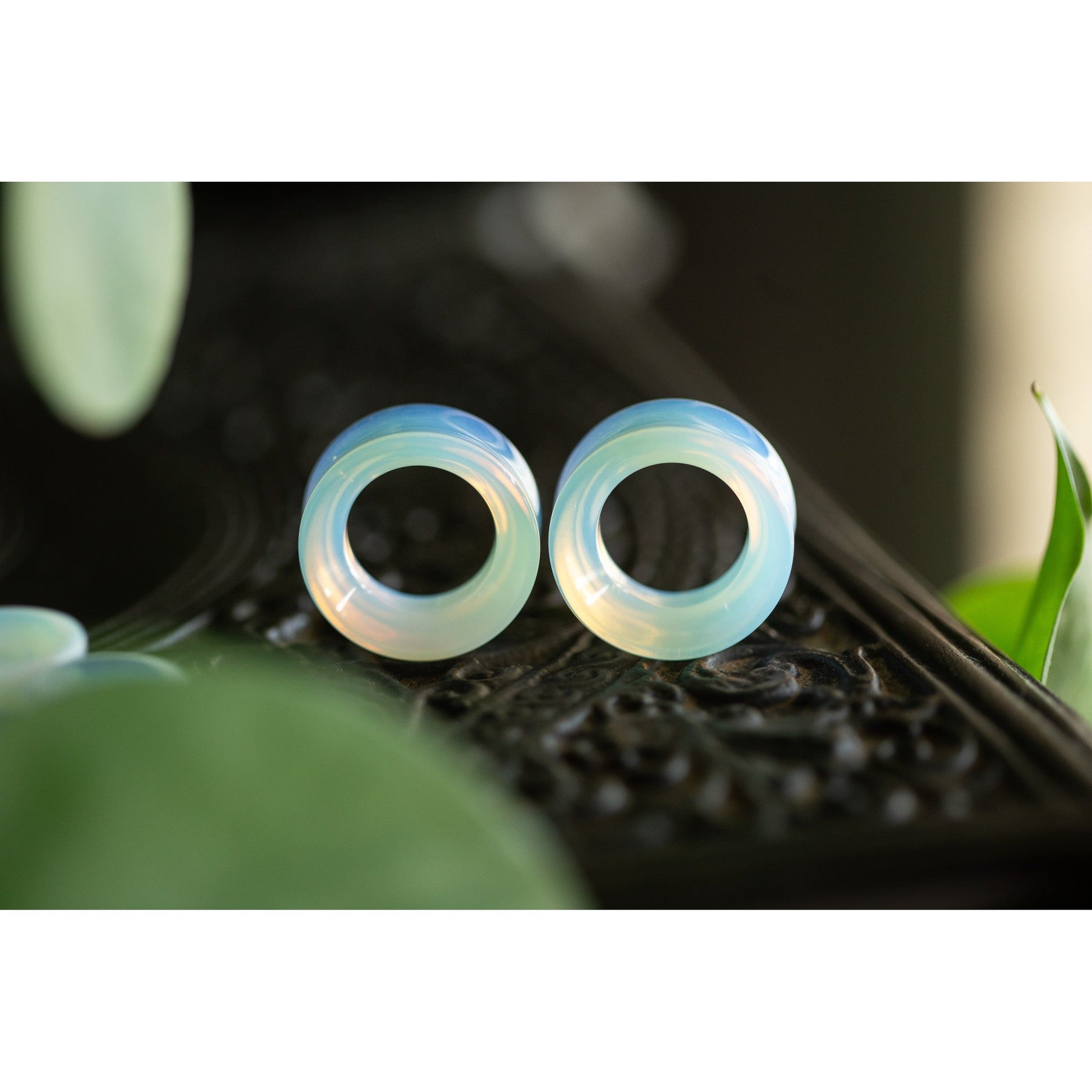 Tunnel Opalite Double Flared Plugs, Pair - 70 Knots