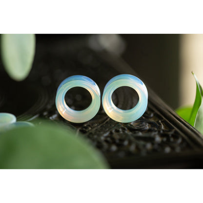Tunnel Opalite Double Flared Plugs, Pair - 70 Knots