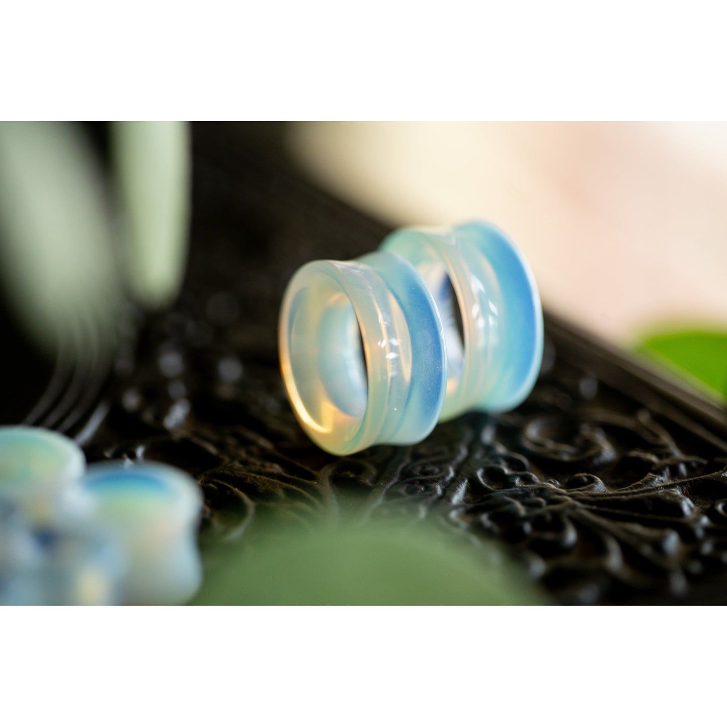 Tunnel Opalite Double Flared Plugs, Pair - 70 Knots