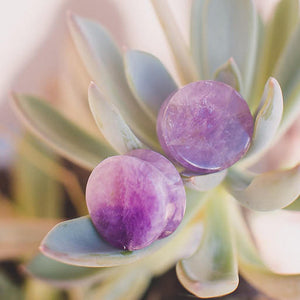 Amethyst Double Flared Plugs, Pair - 70 Knots