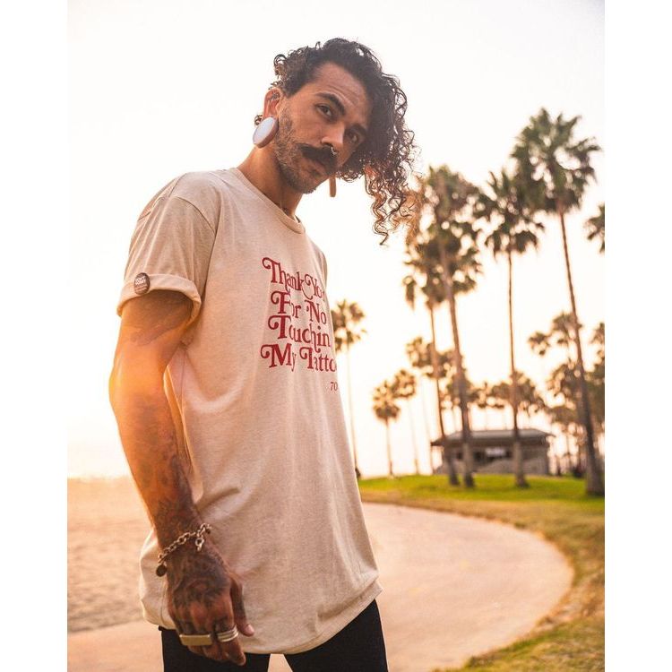 STOP TOUCHING MY TATTOOS - 70 Knots Adult Shirt S, M, L, XL 60/40 Blend Retro - 70 Knots