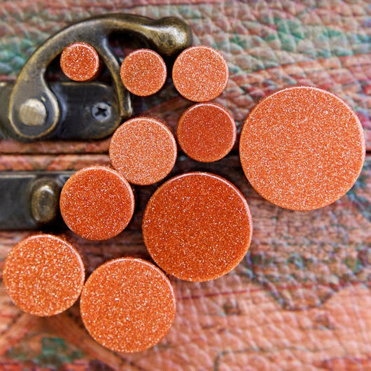 Goldstone Galaxy Double Flared Plugs, Pair - 70 Knots