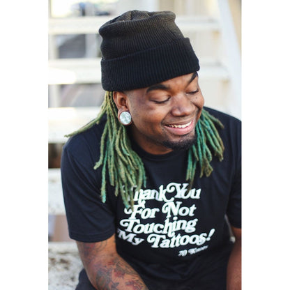 STOP TOUCHING MY TATTOOS - 70 Knots Adult Shirt S, M, L, XL 60/40 Blend Retro - 70 Knots