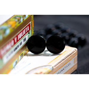 Glass Single Flared Plug Pair, Black: 2mm to 25mm for Dead Stretching or Daily Wear