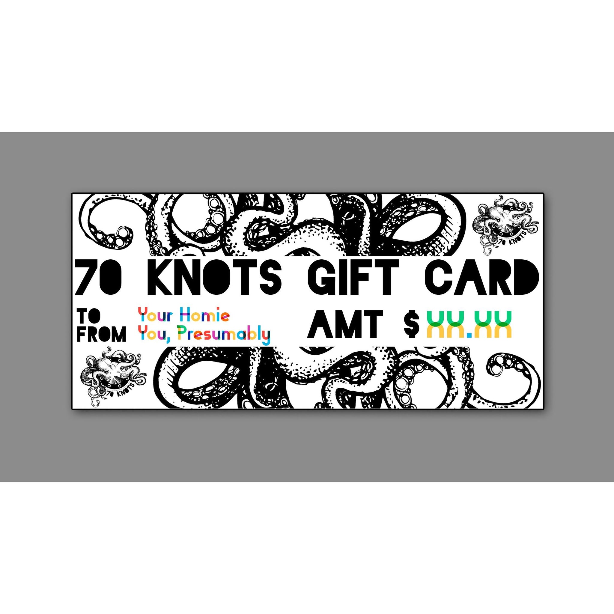 70 Knots Online Gift Cards - 70 Knots
