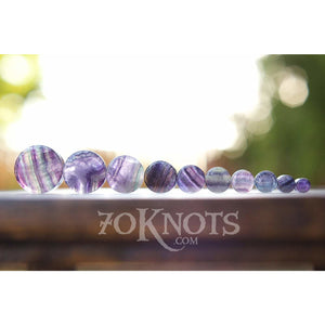 Rainbow Fluorite Double Flared Plugs, Pair - 70 Knots