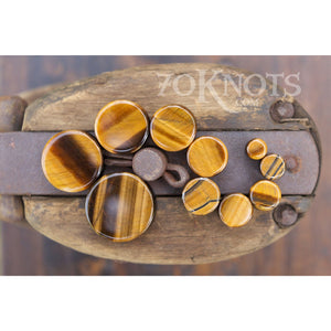 Tigers Eye Double Flared Plugs, Pair - 70 Knots