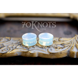 Opalite Double Flared Plugs, Pair - 70 Knots