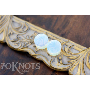 Opalite Double Flared Plugs, Pair - 70 Knots