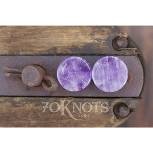Amethyst Double Flared Plugs, Pair - 70 Knots