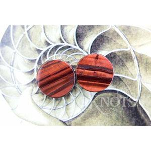 Red Tigers Eye Double Flared Plugs, Pair - 70 Knots