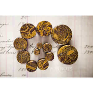 Coquina Jasper Double Flared Plugs, Pair - 70 Knots